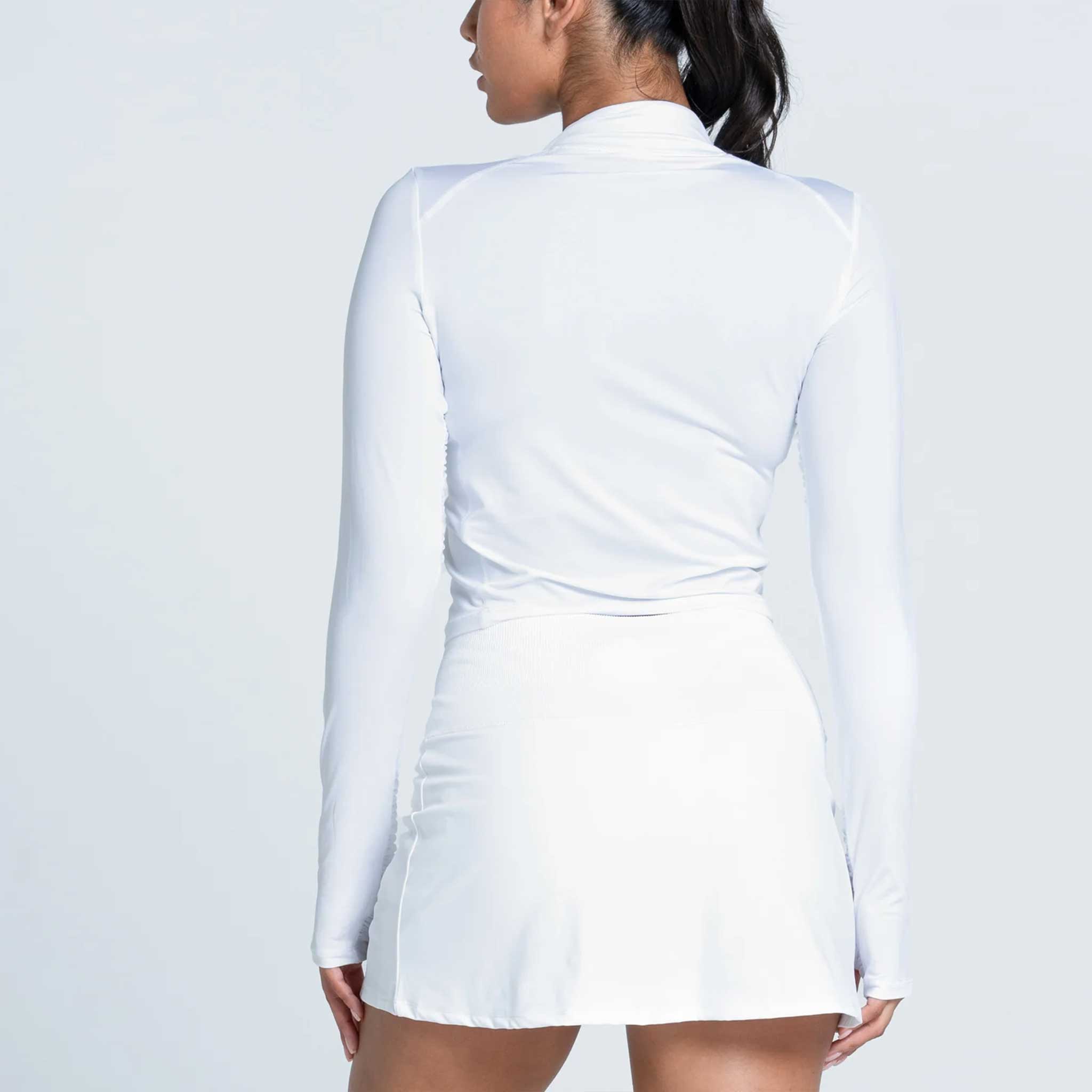 Lucky in Love Mock Neck Hip Fit Long Sleeve Women's
