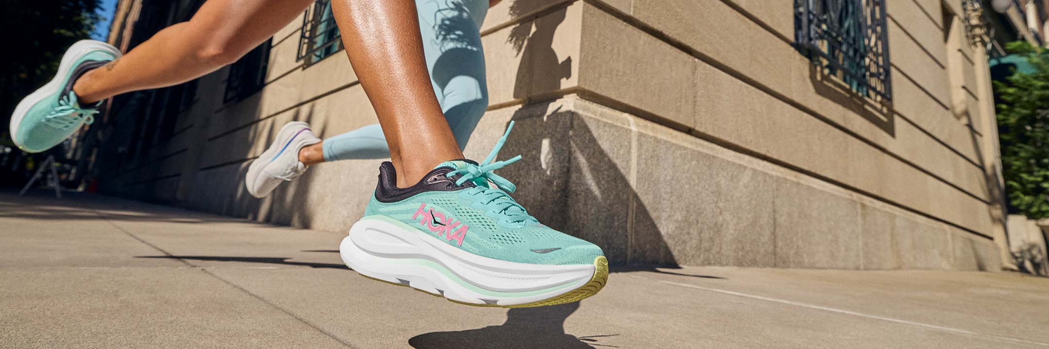 HOKA Bondi 9 running shoes in-use image
